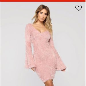 Fashion nova ring my bell fuzzy dress